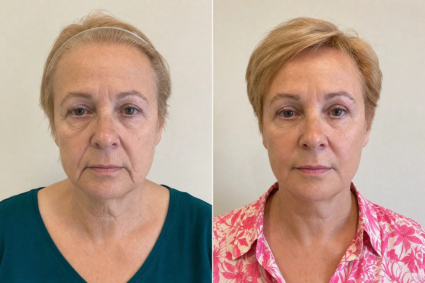Facestim Lift before and after result 1
